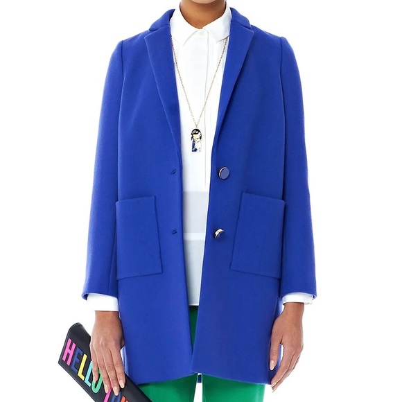kate spade Jackets & Coats Kate Spade New York Wool Blend Cobalt